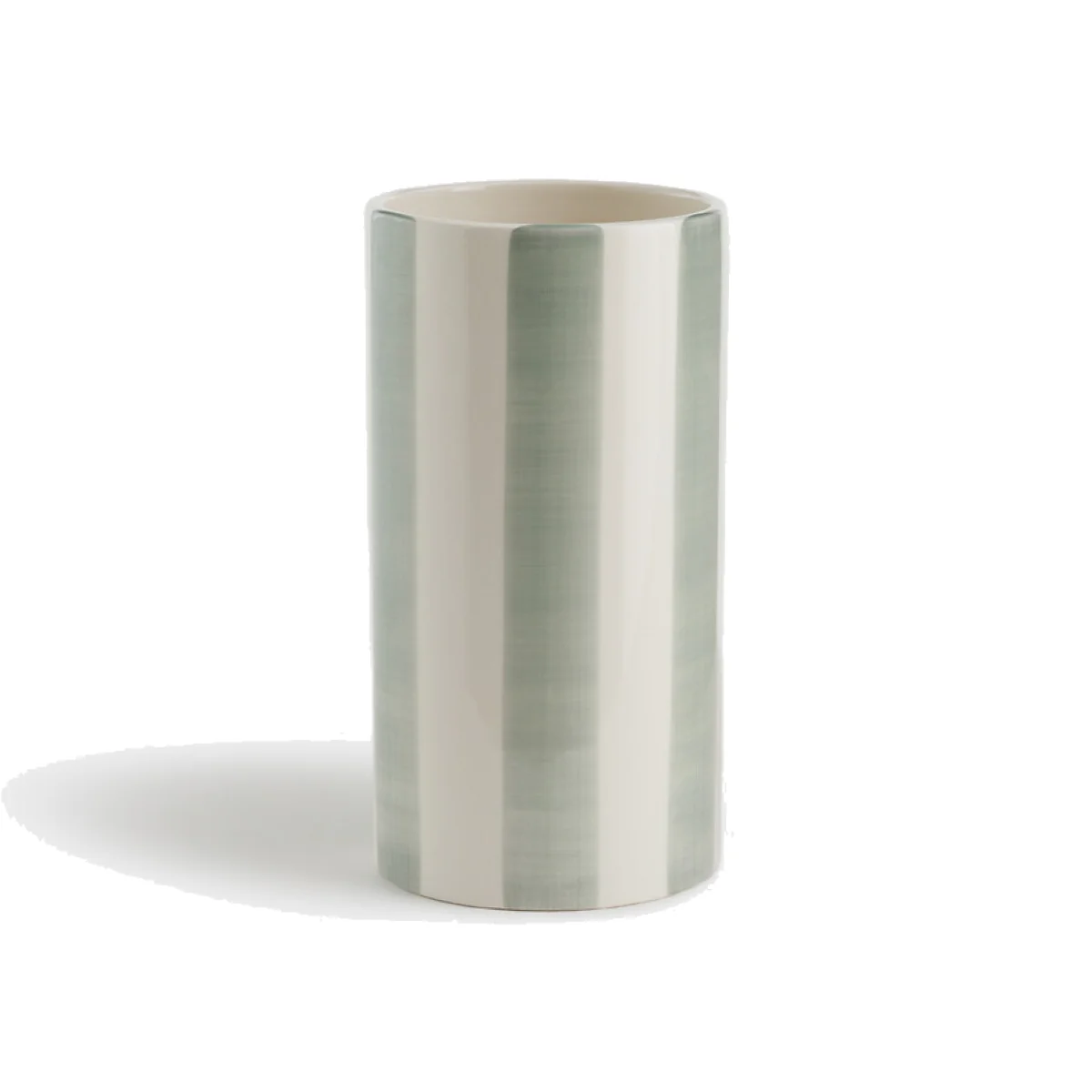 Jaoma Striped Ceramic Vase, H18cm – image 1