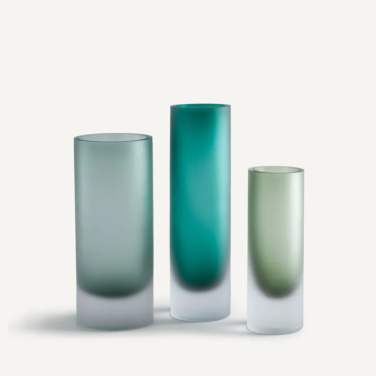 Audran Frosted Blown Glass Vase, Height 28cm – image 5