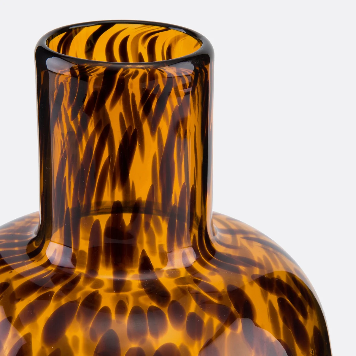 Fauvita 30cm High Amber Glass Vase – image 4
