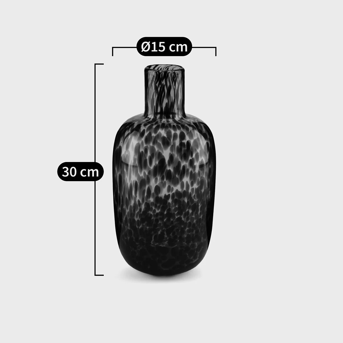Fauvita 30cm High Amber Glass Vase – image 6
