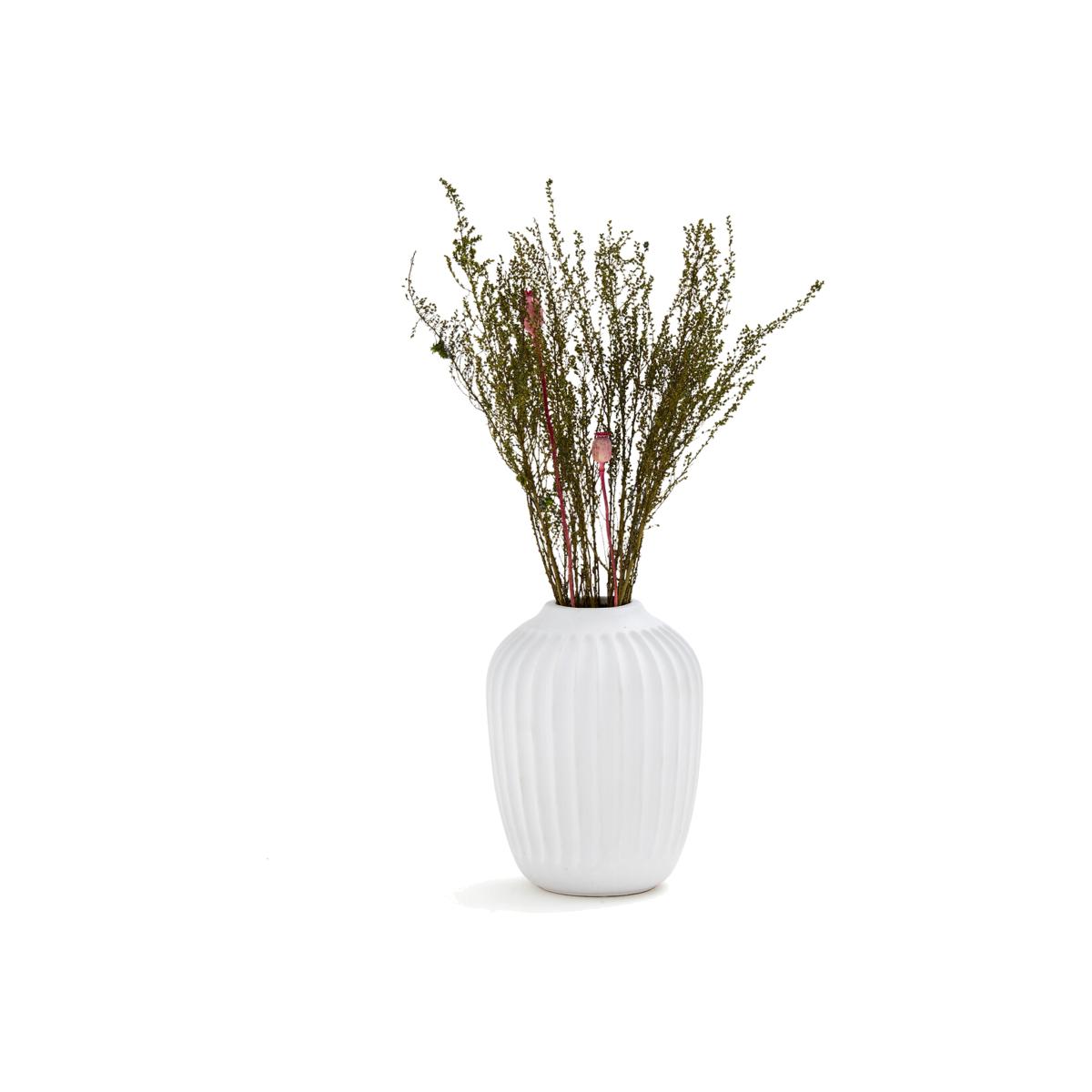 Estria 21cm High Grooved Ceramic Vase – image 1
