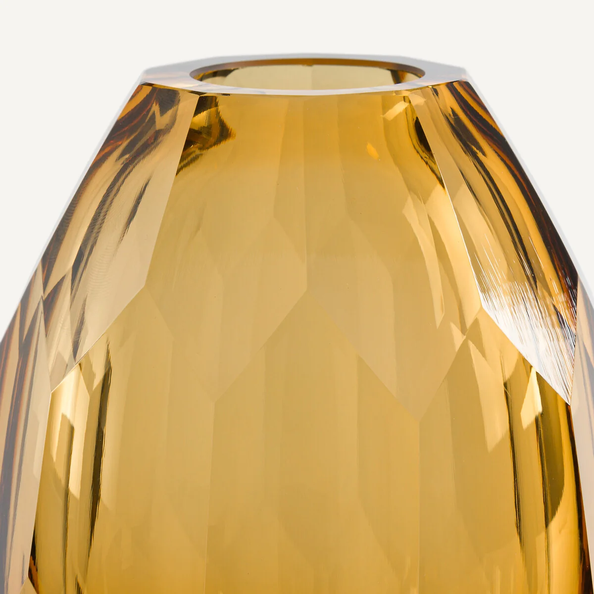 Veneto Vase in Thick Amber Glass – image 2