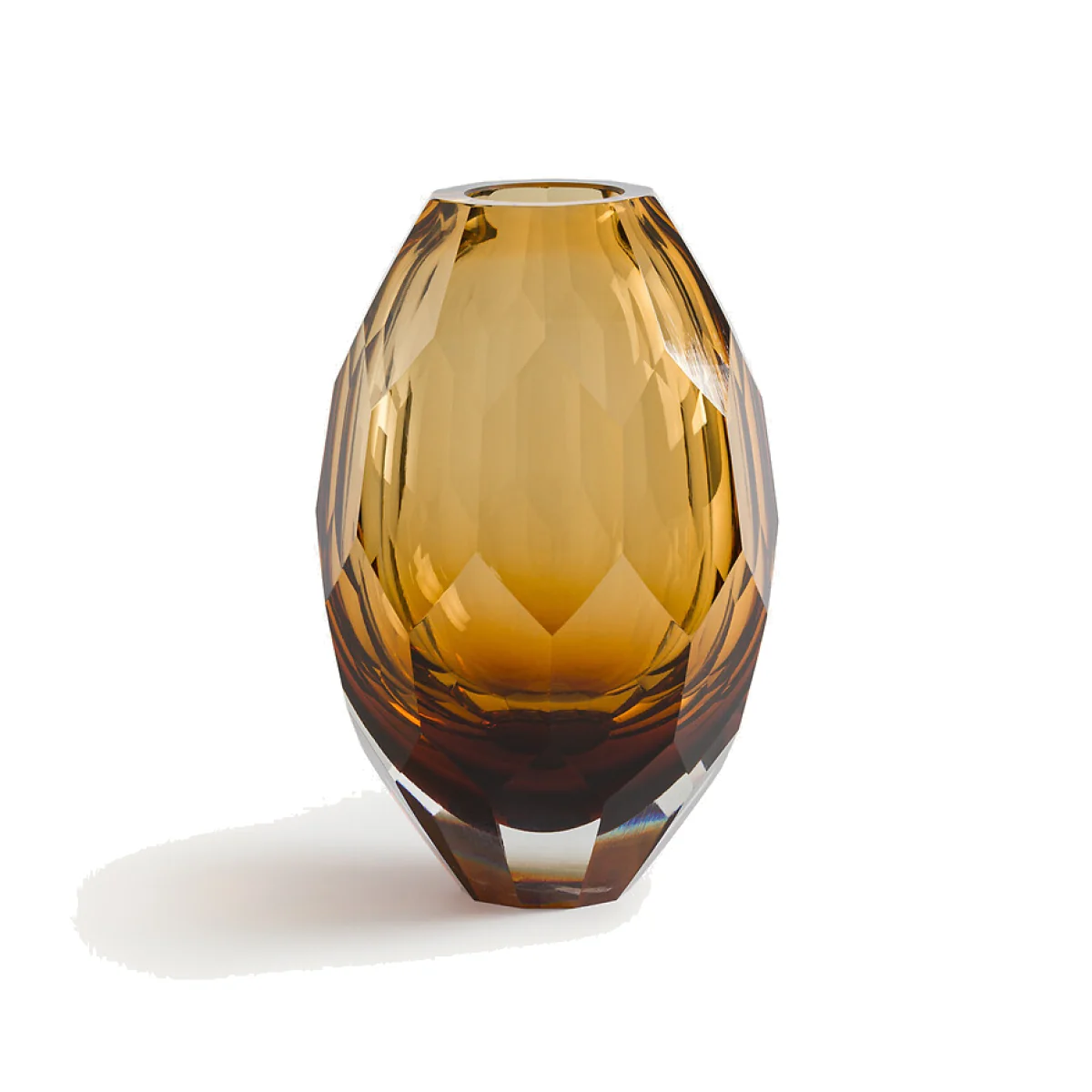 Veneto Vase in Thick Amber Glass – image 1