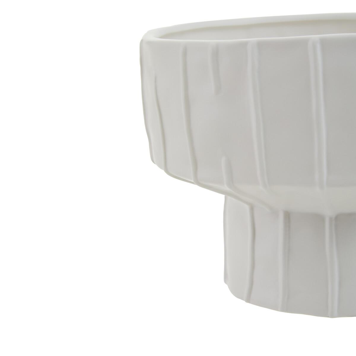 23x16cm White Ceramic Vase – image 4