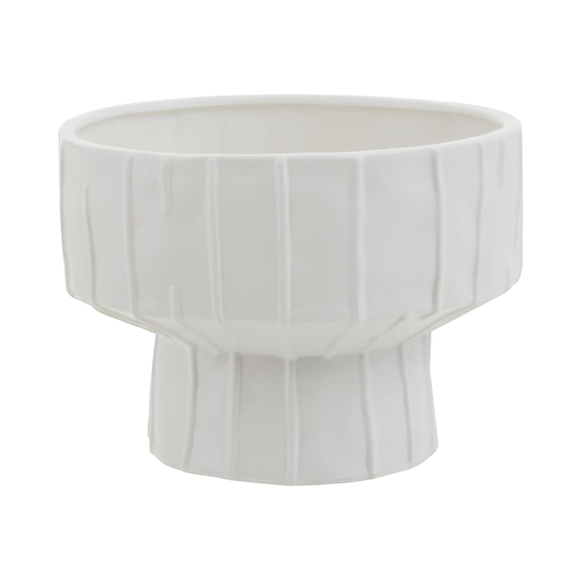 23x16cm White Ceramic Vase – image 1