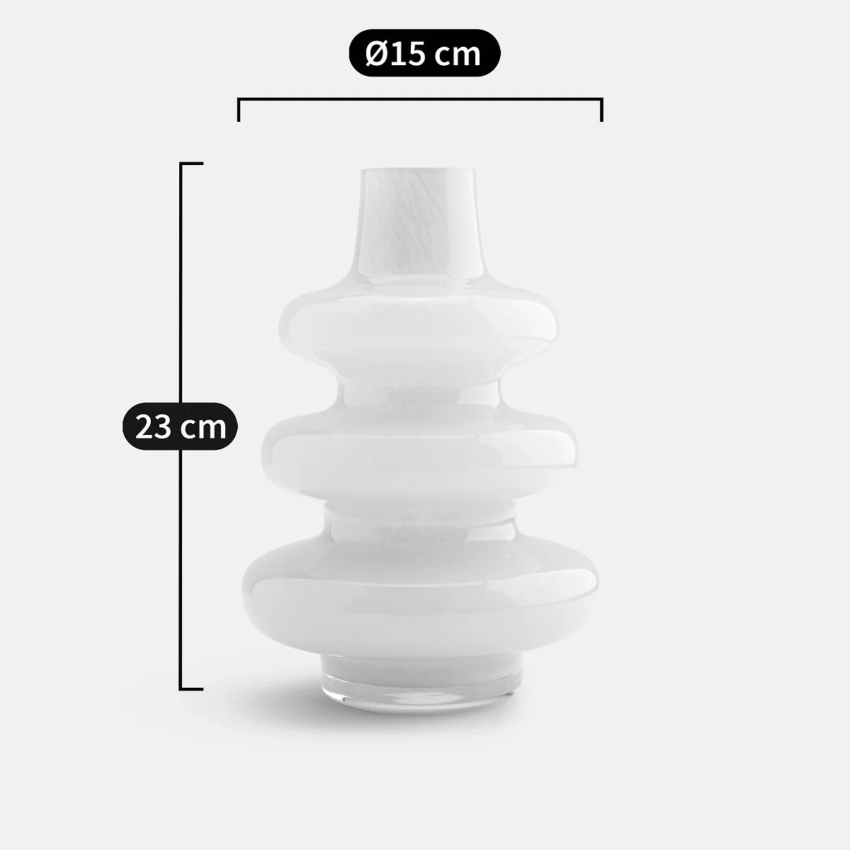 Olia Glass Vase, H23cm – image 5