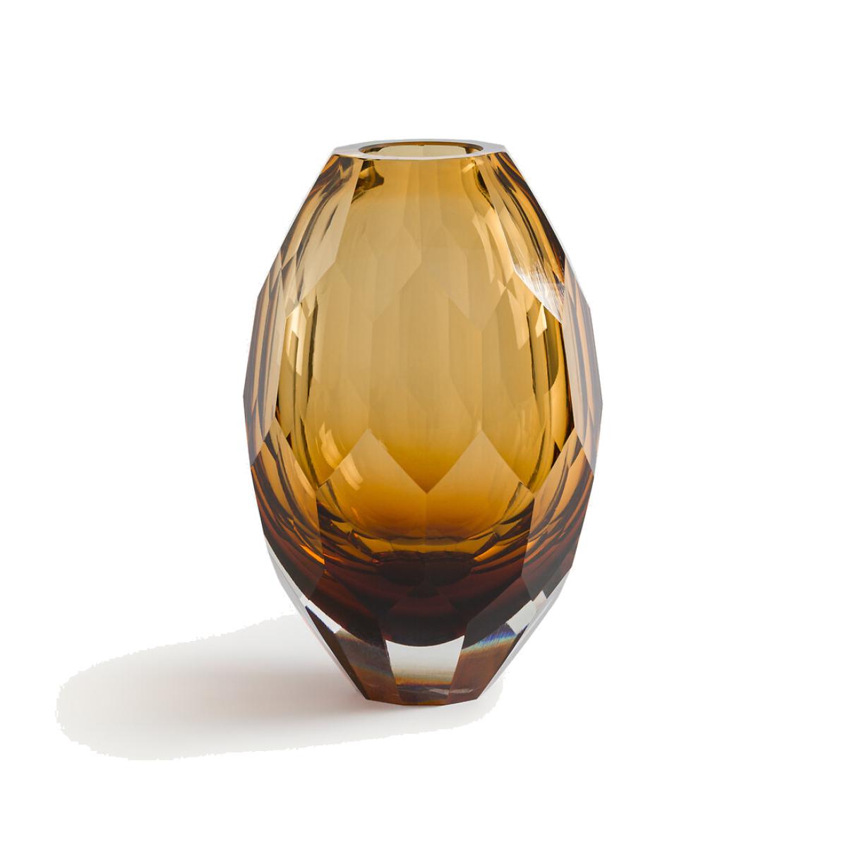 Veneto Vase in Thick Amber Glass – image 1