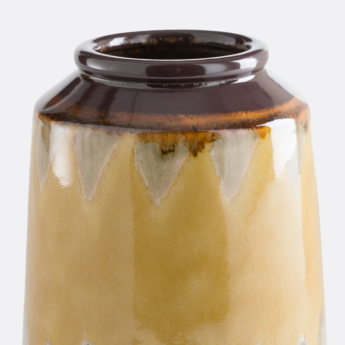 Zia Yellow Ceramic Vase, Height 21cm – image 3