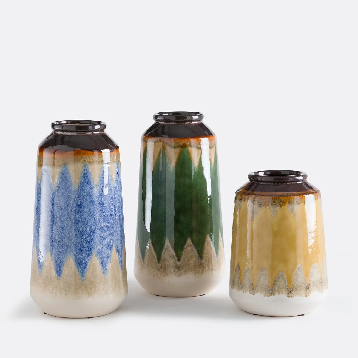 Zia Yellow Ceramic Vase, Height 21cm – image 4