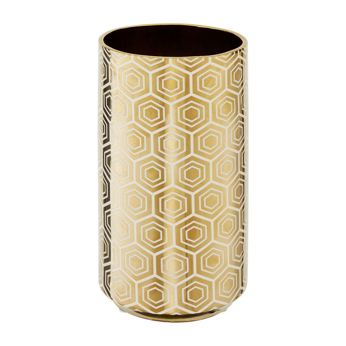 Ceramic Vase in Gold/Cream Finish – image 2