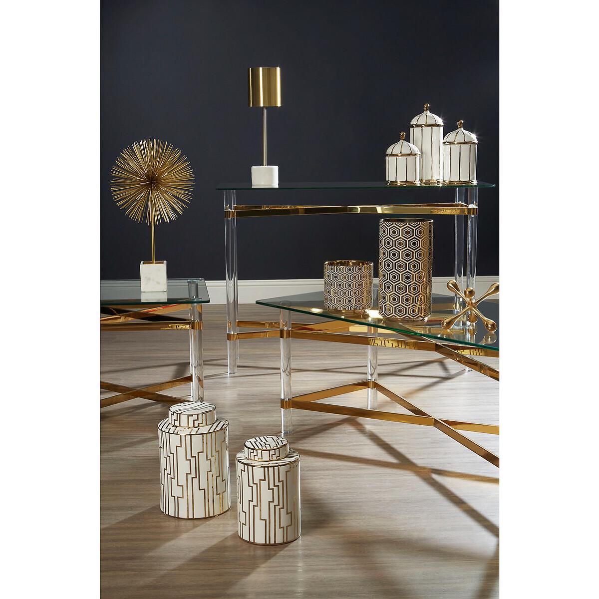 Ceramic Vase in Gold/Cream Finish – image 4