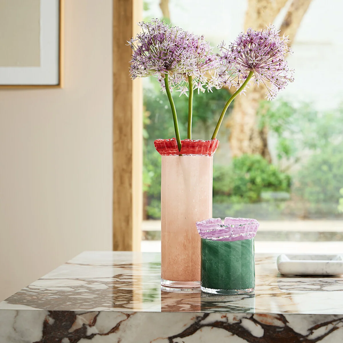 Eloria Chiselled Glass Vase H13cm – image 2