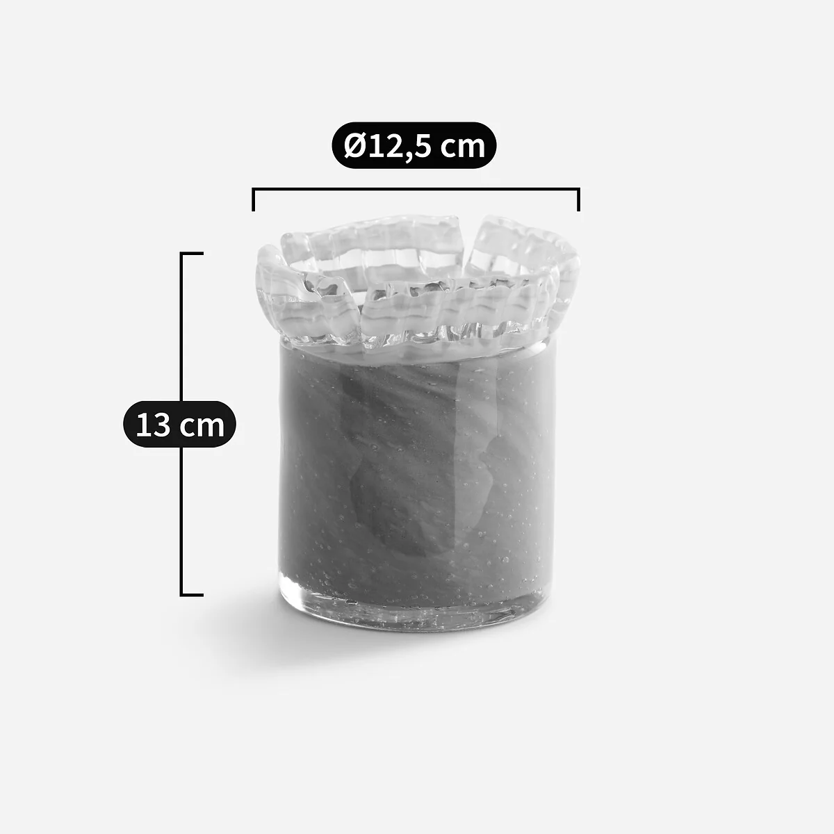 Eloria Chiselled Glass Vase H13cm – image 6
