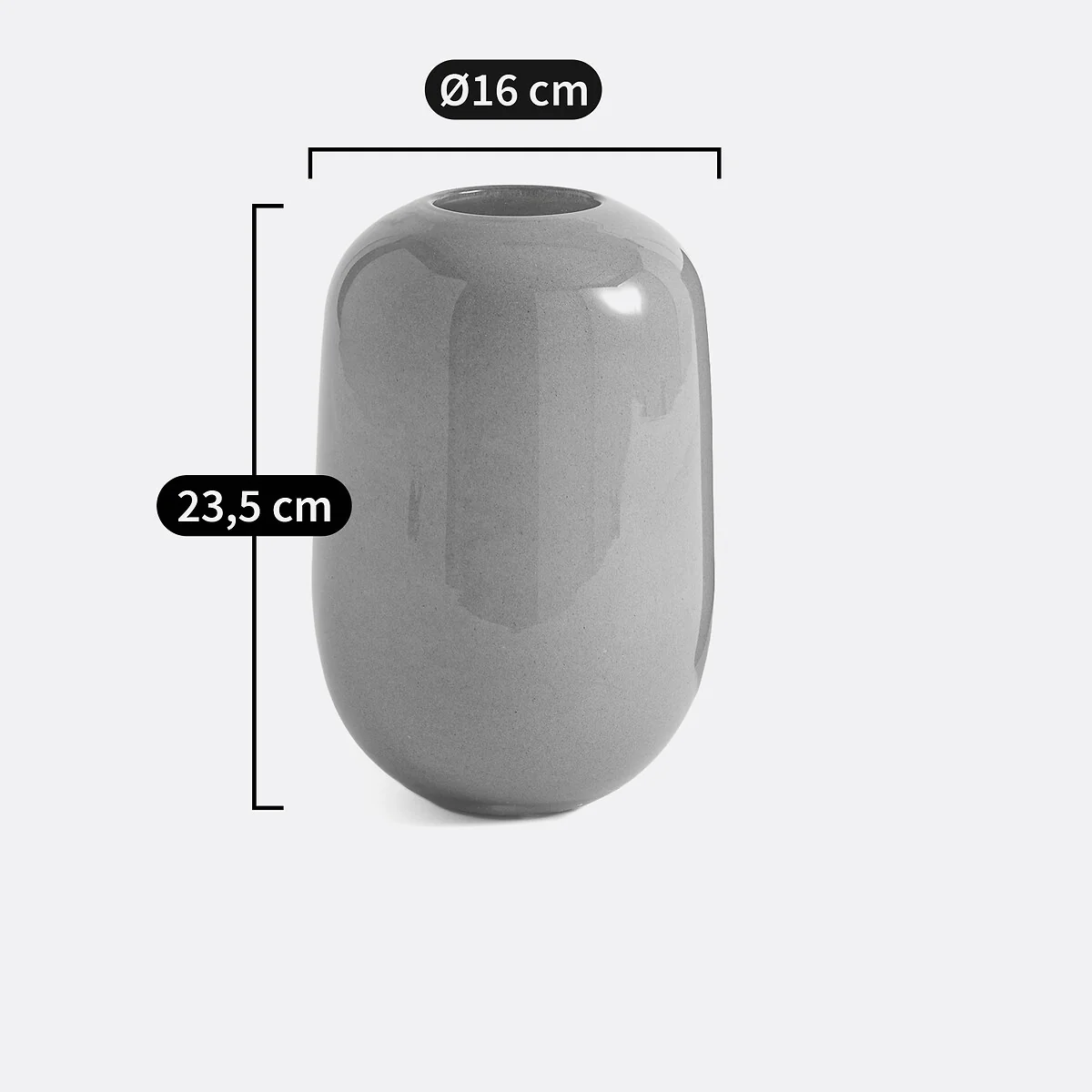 Iva 23.5cm High Rounded Glass Vase – image 5