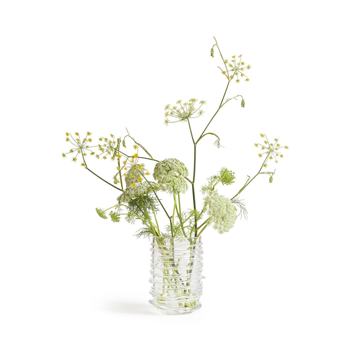 Danila Transparent Textured Glass Vase – image 3