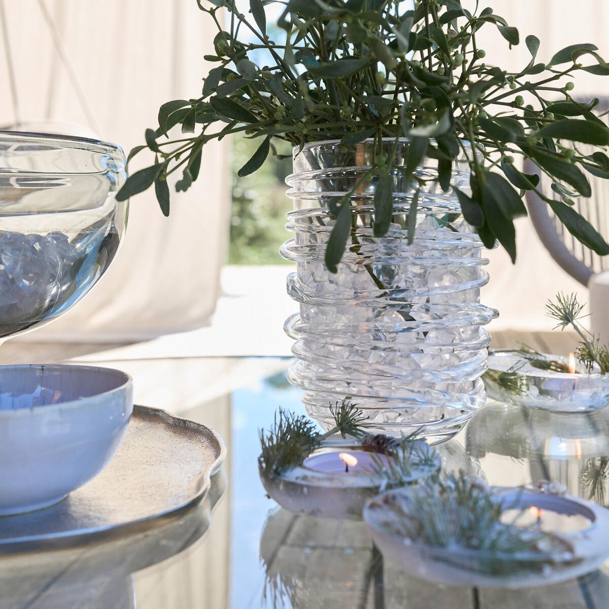 Danila Transparent Textured Glass Vase – image 8