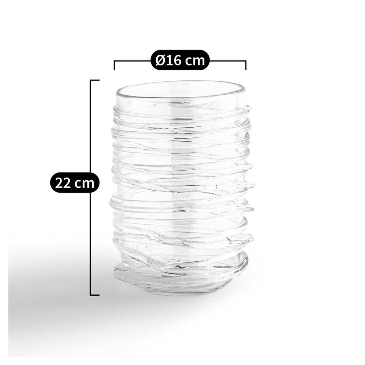 Danila Transparent Textured Glass Vase – image 9