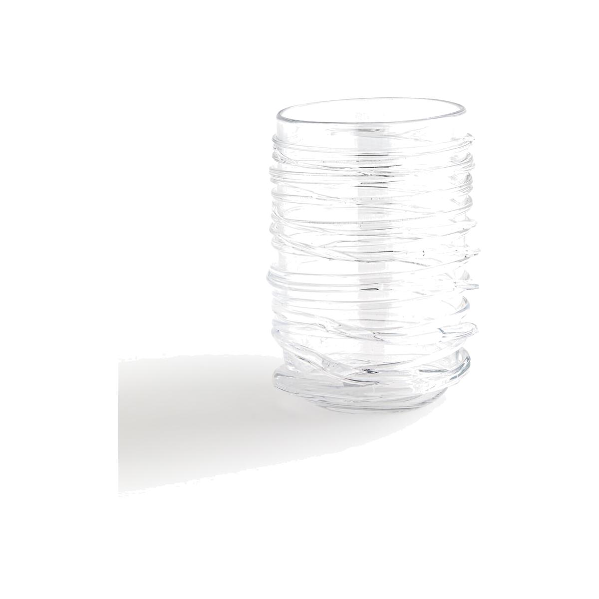 Danila Transparent Textured Glass Vase – image 1