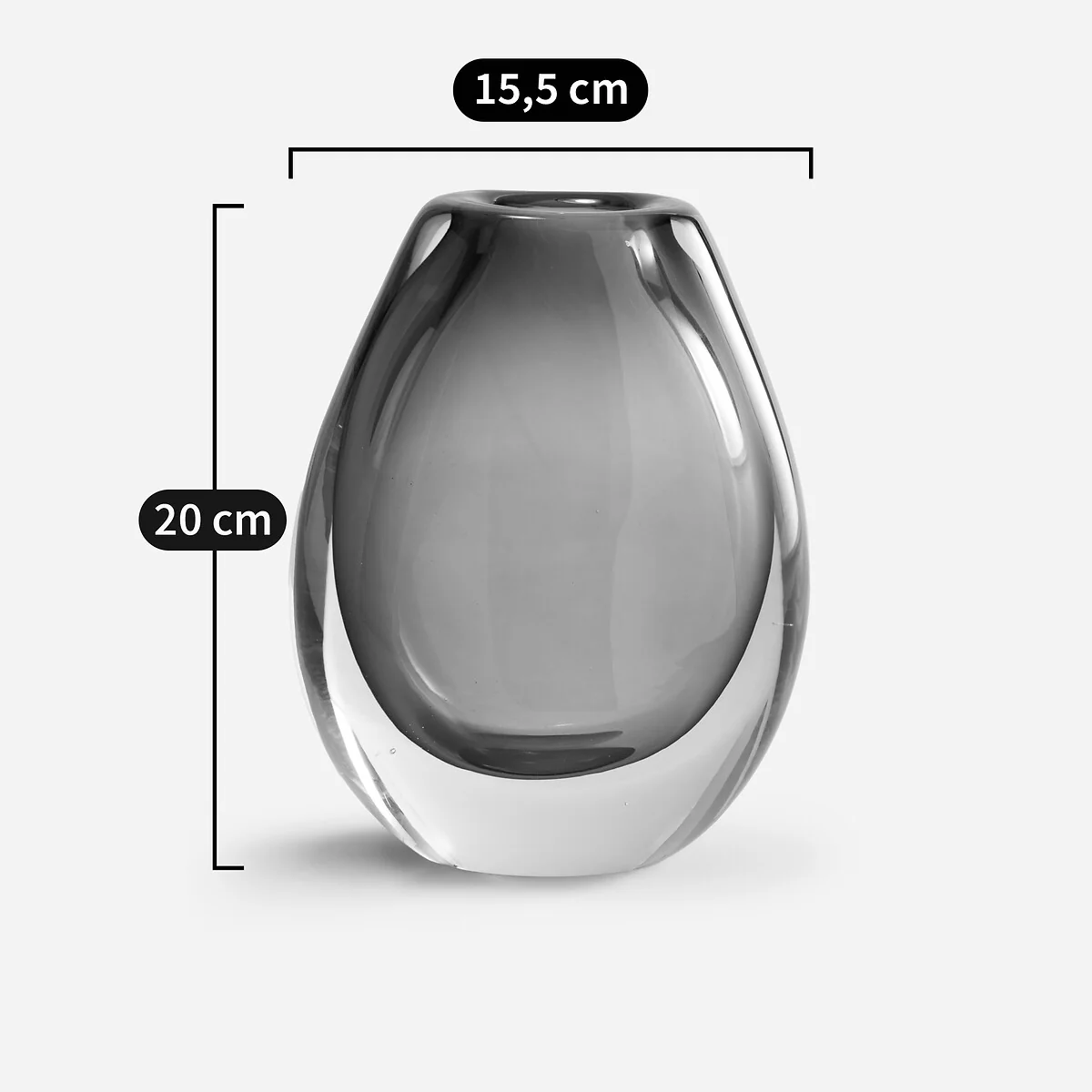 Myra Vase in Hand-Blown Glass H20cm – image 8