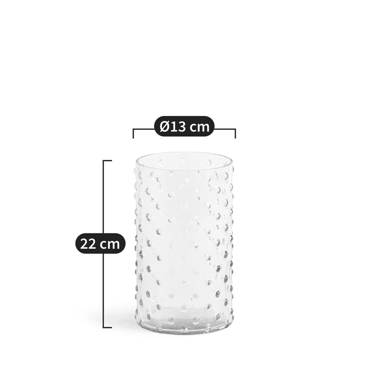 Bolona 22cm High Transparent Glass Vase – image 7