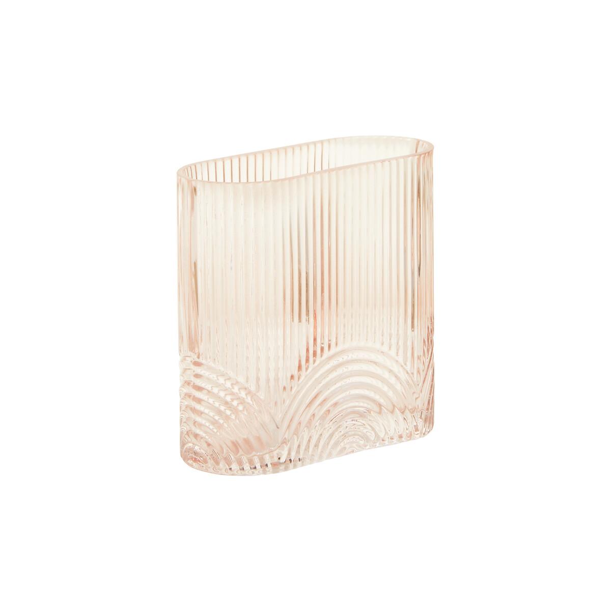 14cm Pink Textured Glass Vase – image 2