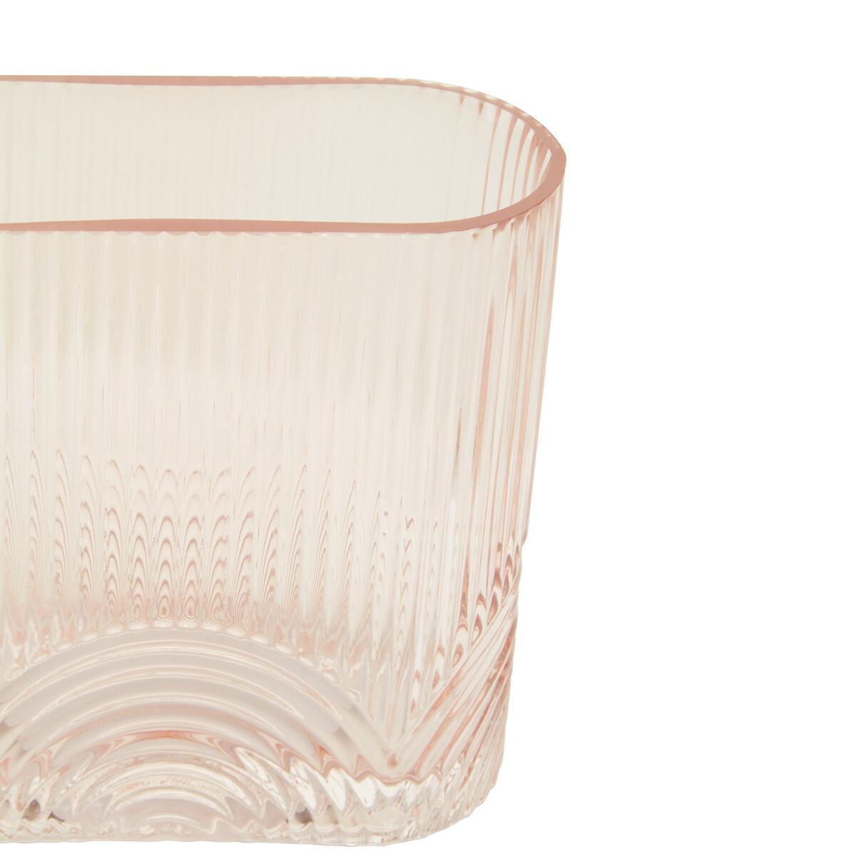 14cm Pink Textured Glass Vase – image 4
