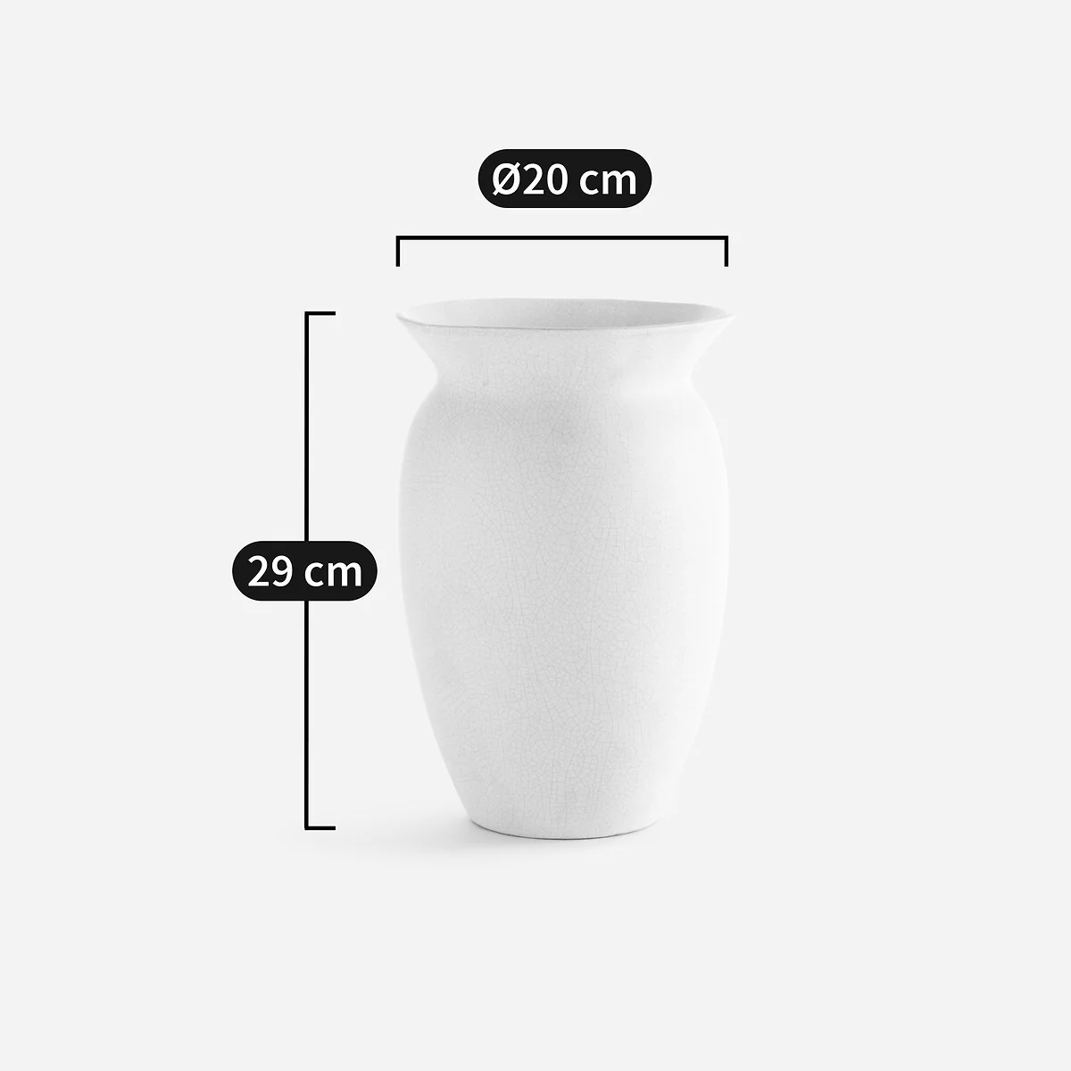 Estre Vase in Cracked Earthenware H29cm – image 7