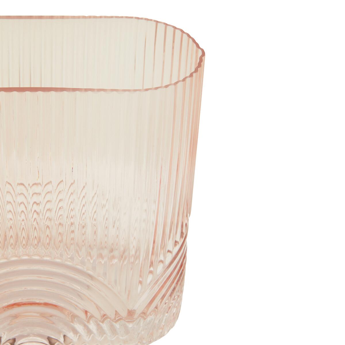 18cm Pink Textured Glass Vase – image 2