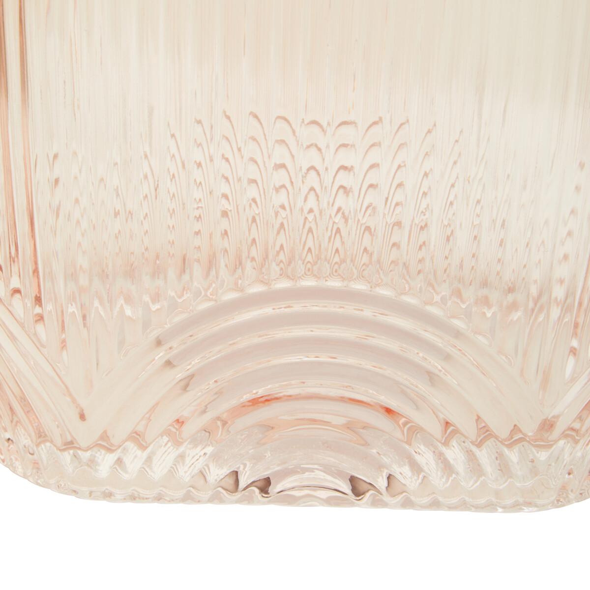18cm Pink Textured Glass Vase – image 3