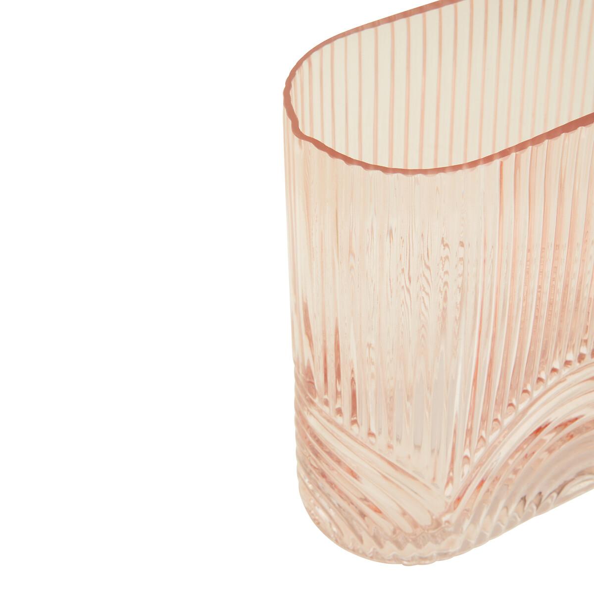 18cm Pink Textured Glass Vase – image 4