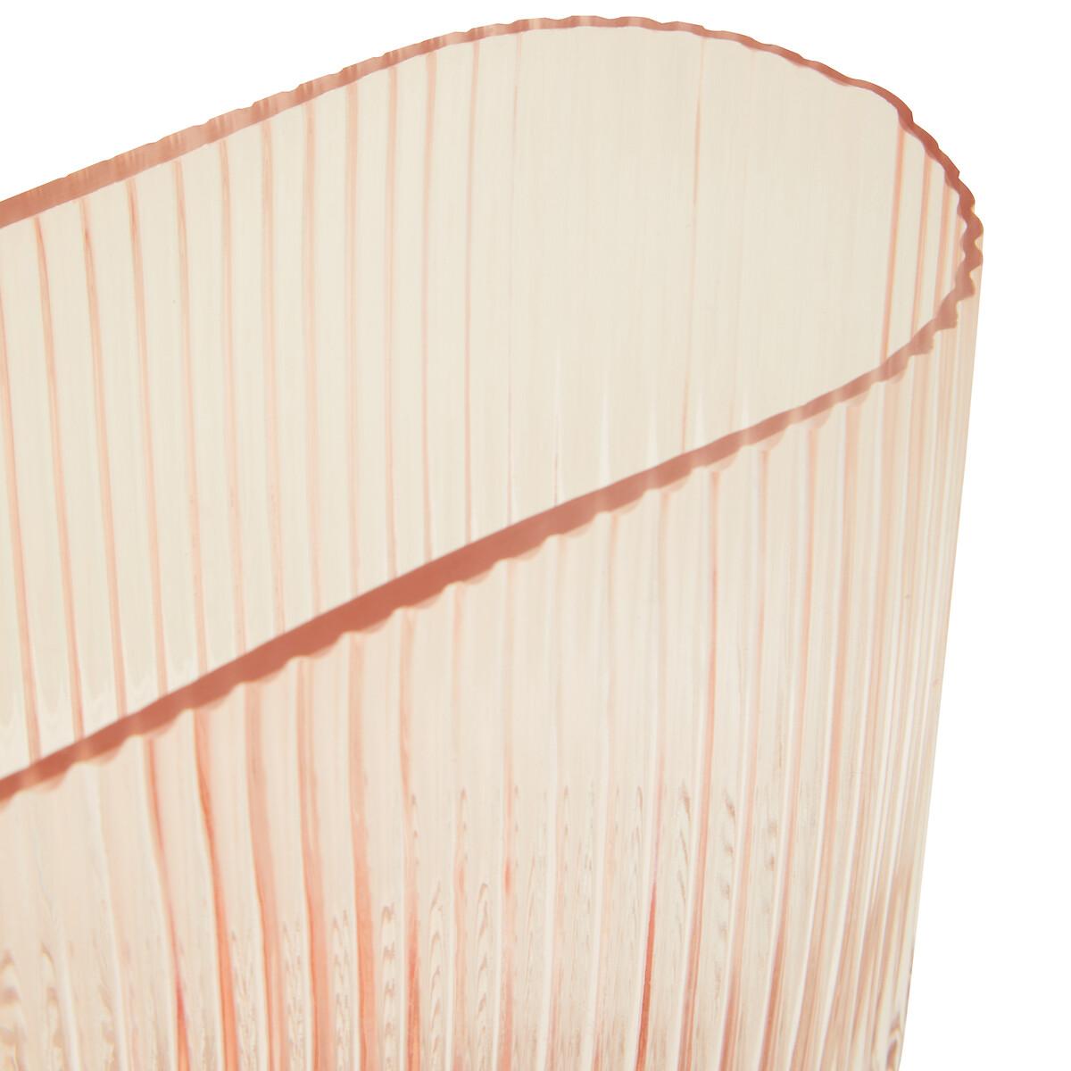 18cm Pink Textured Glass Vase – image 5