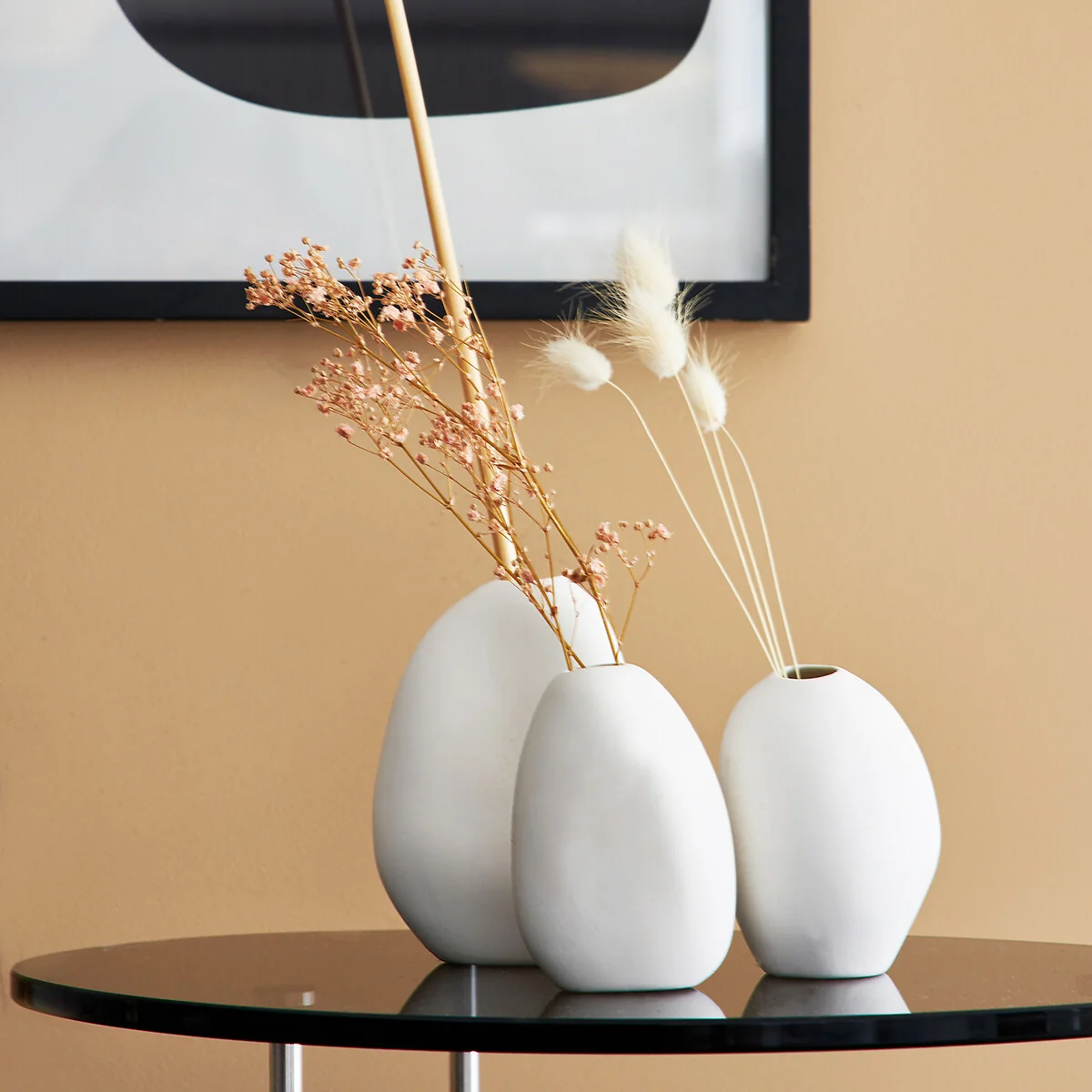 Set of 3 Hedna 9.5cm/10cm/12cm High Ceramic Vases – image 3
