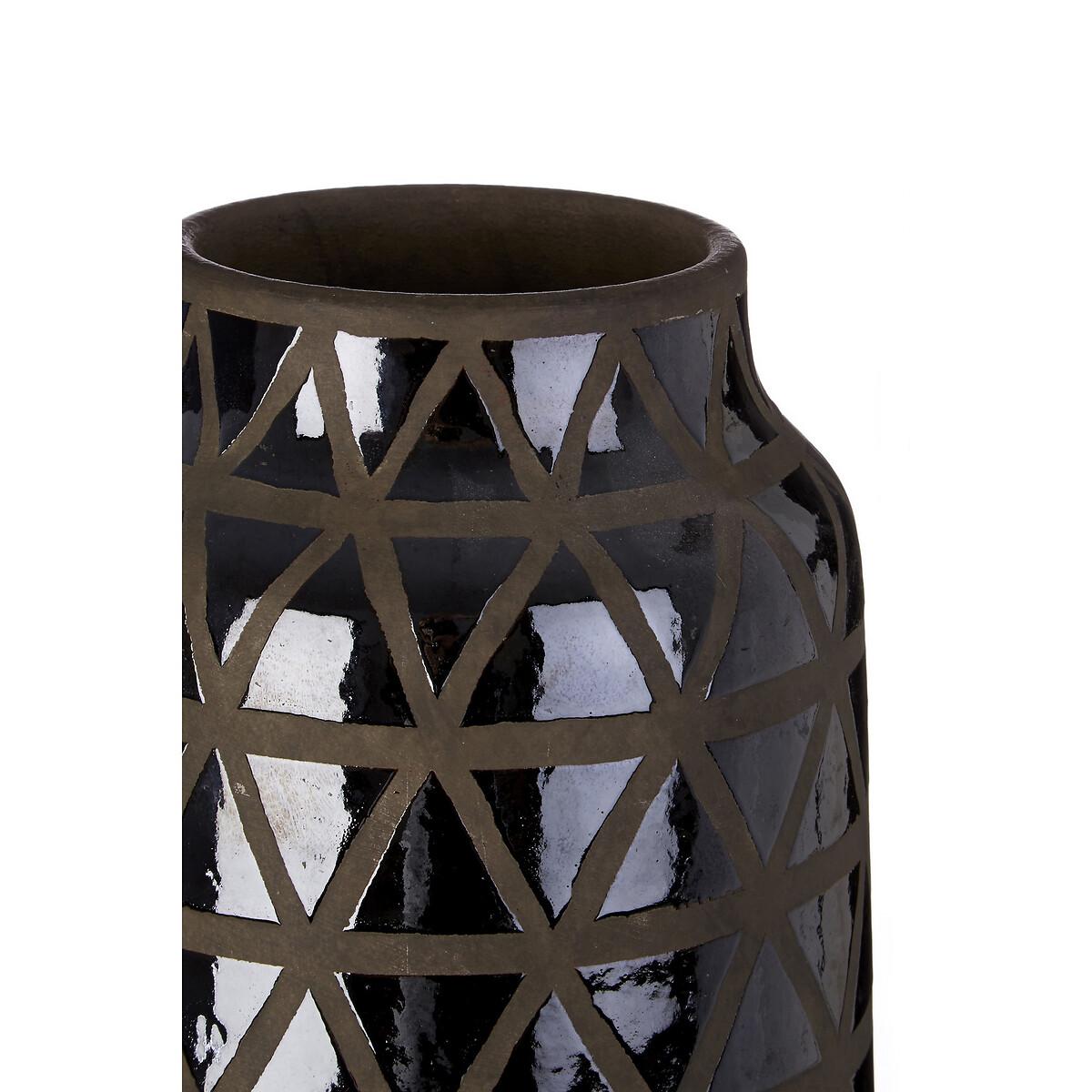 36cm Black Earthenware Vase – image 2