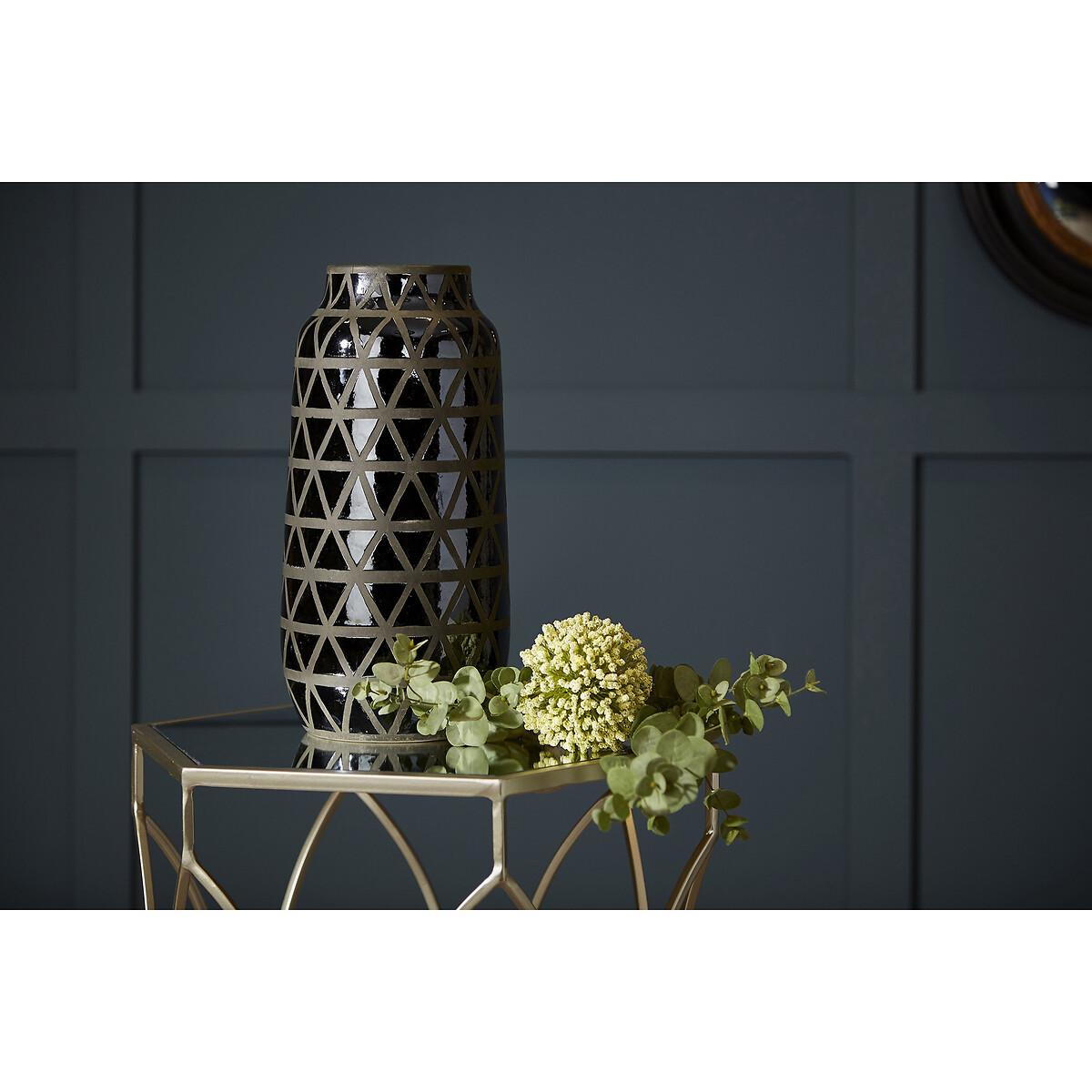 36cm Black Earthenware Vase – image 3