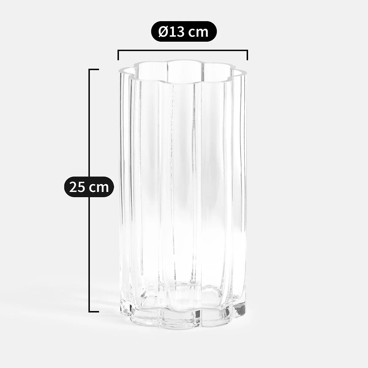Helia Clear Glass Vase, H25cm – image 4