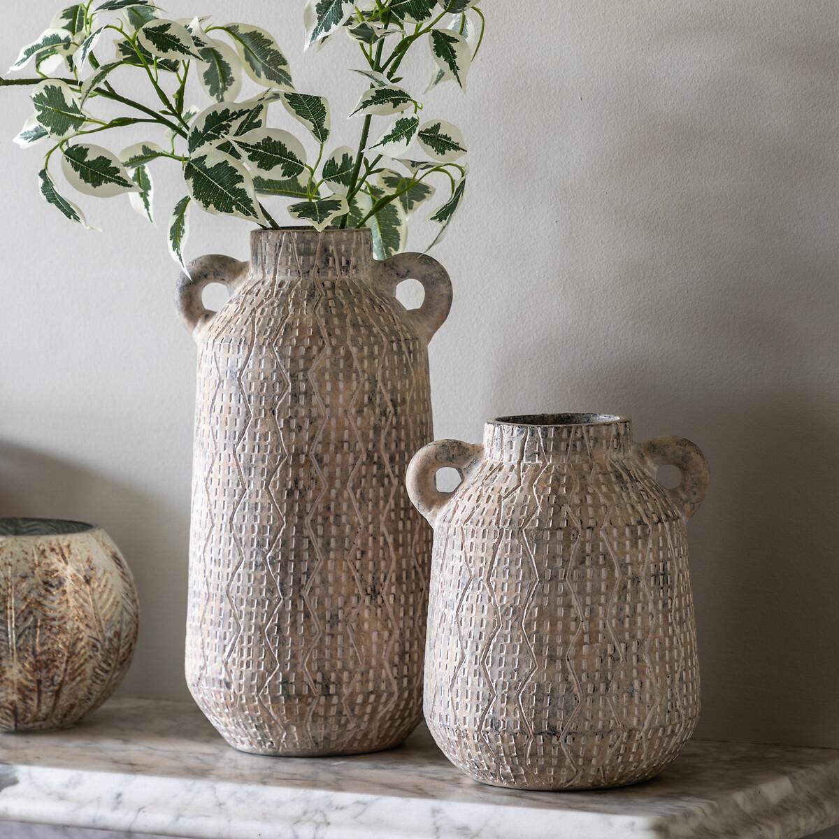 30cm Textured Earthenware Vase – image 3