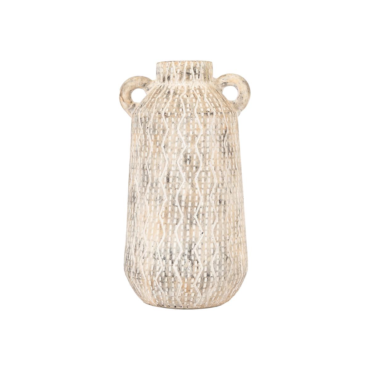 30cm Textured Earthenware Vase – image 1