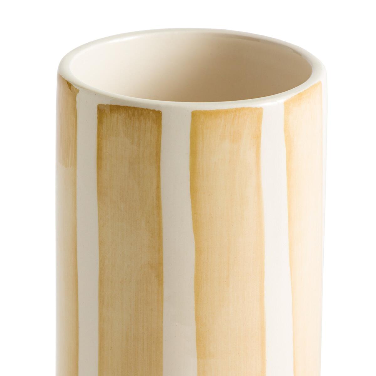 Anastase H26.5cm Striped Earthenware Vase – image 3