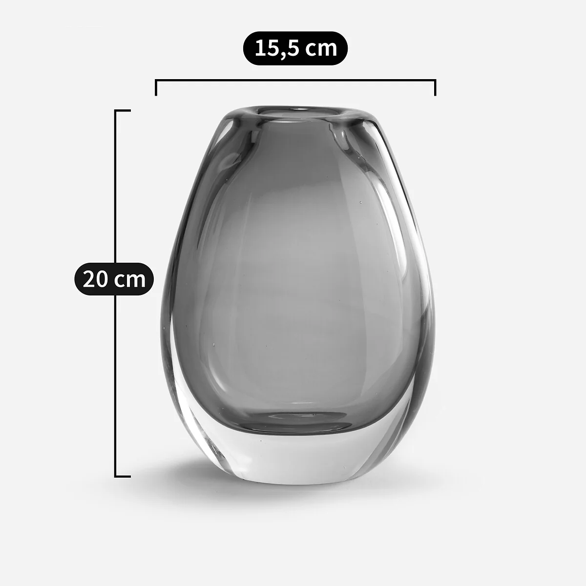 Myra Vase in Hand-Blown Glass H20cm – image 8