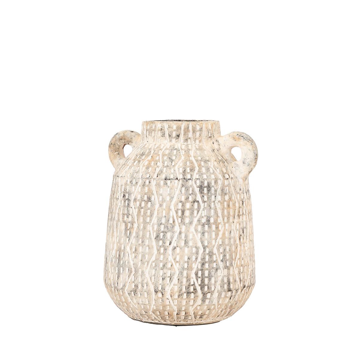 20cm Textured Earthenware Vase – image 2