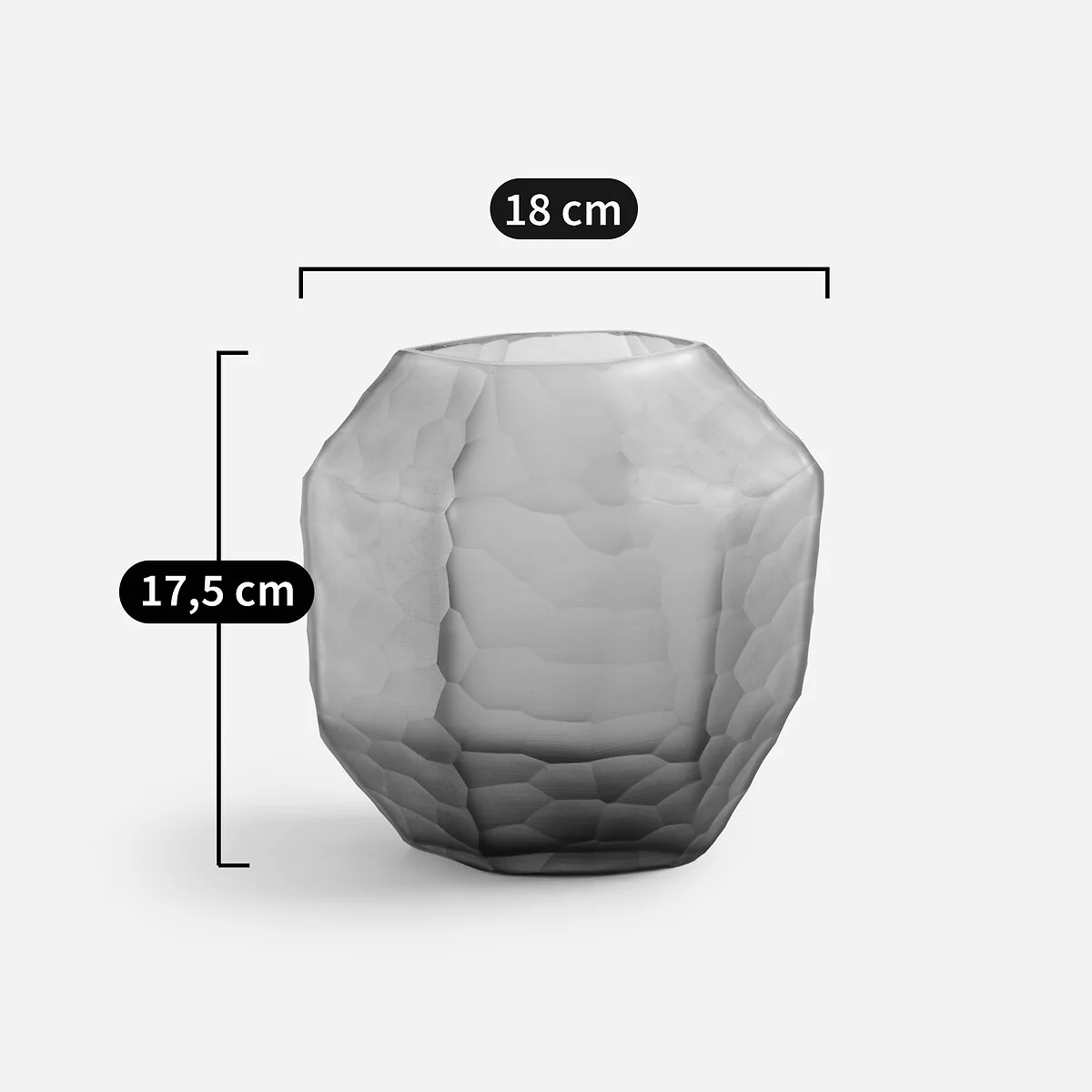 Zenka Vase in Burgundy Frosted Glass – image 6