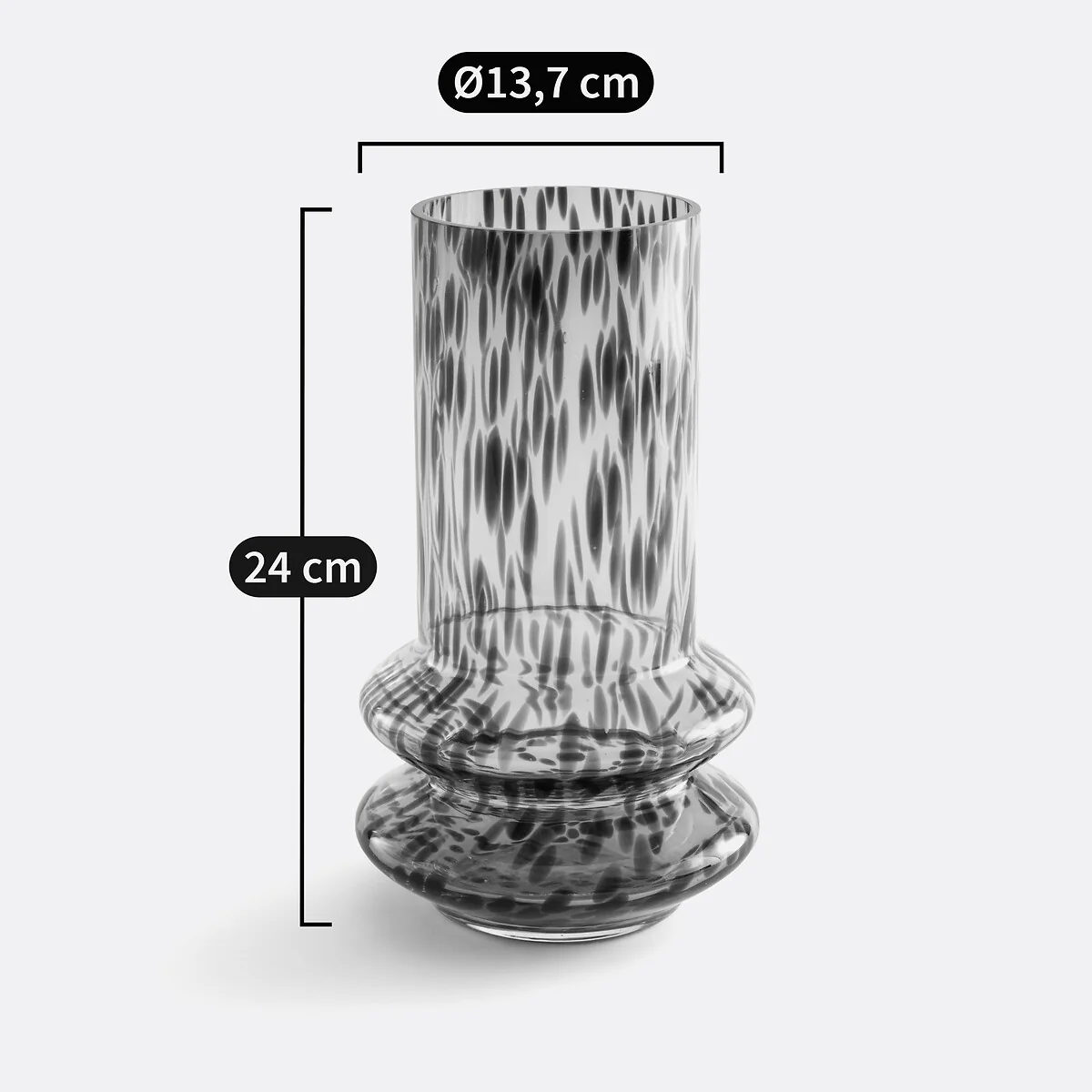 Onana 24cm High Spotted Glass Vase – image 4