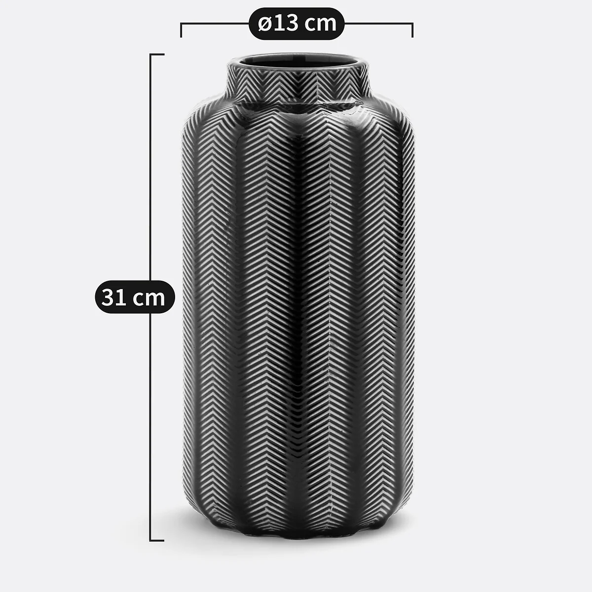 Estria Ceramic Vase, Height 31cm – image 4