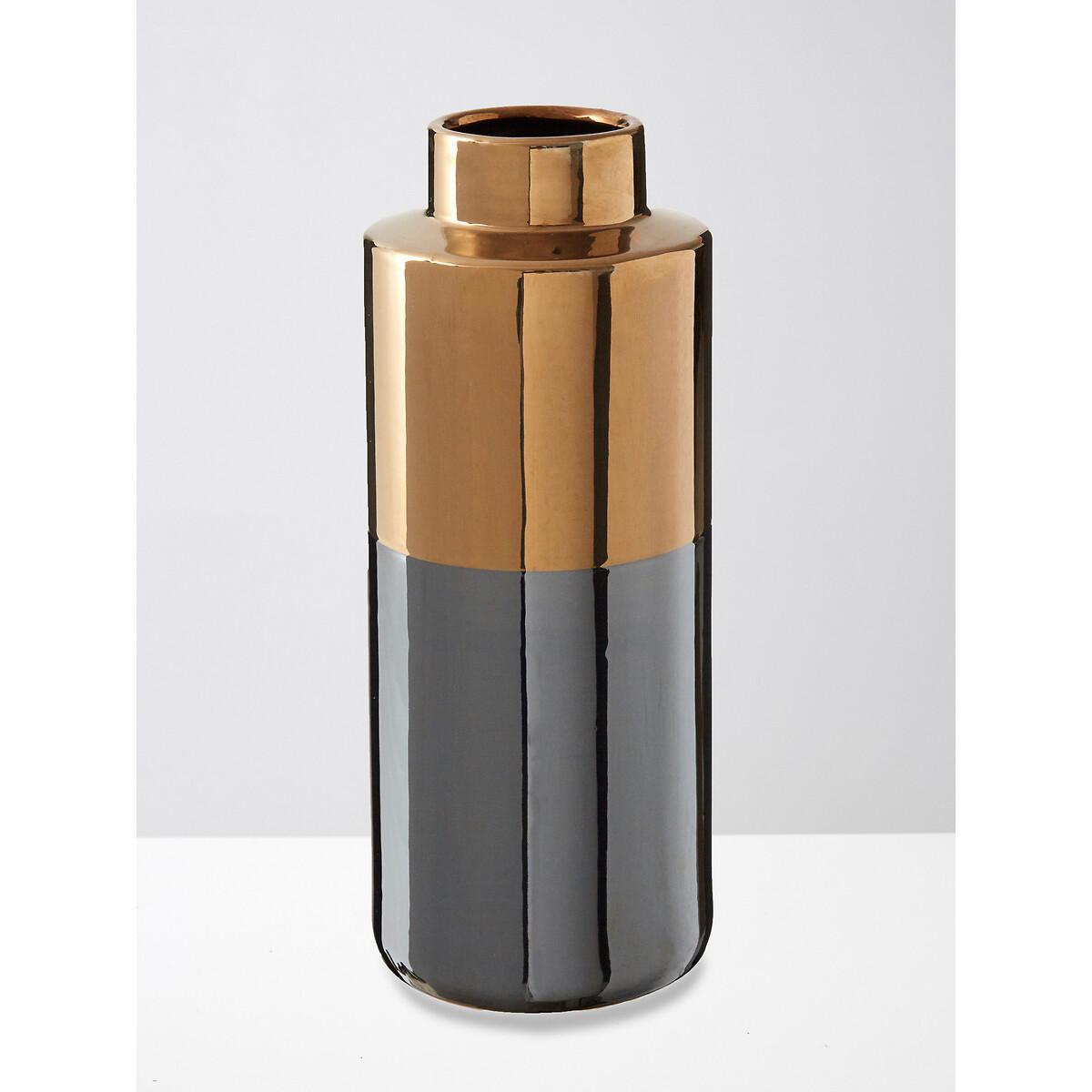 34cm Bronze and Grey Metallic Vase – image 2