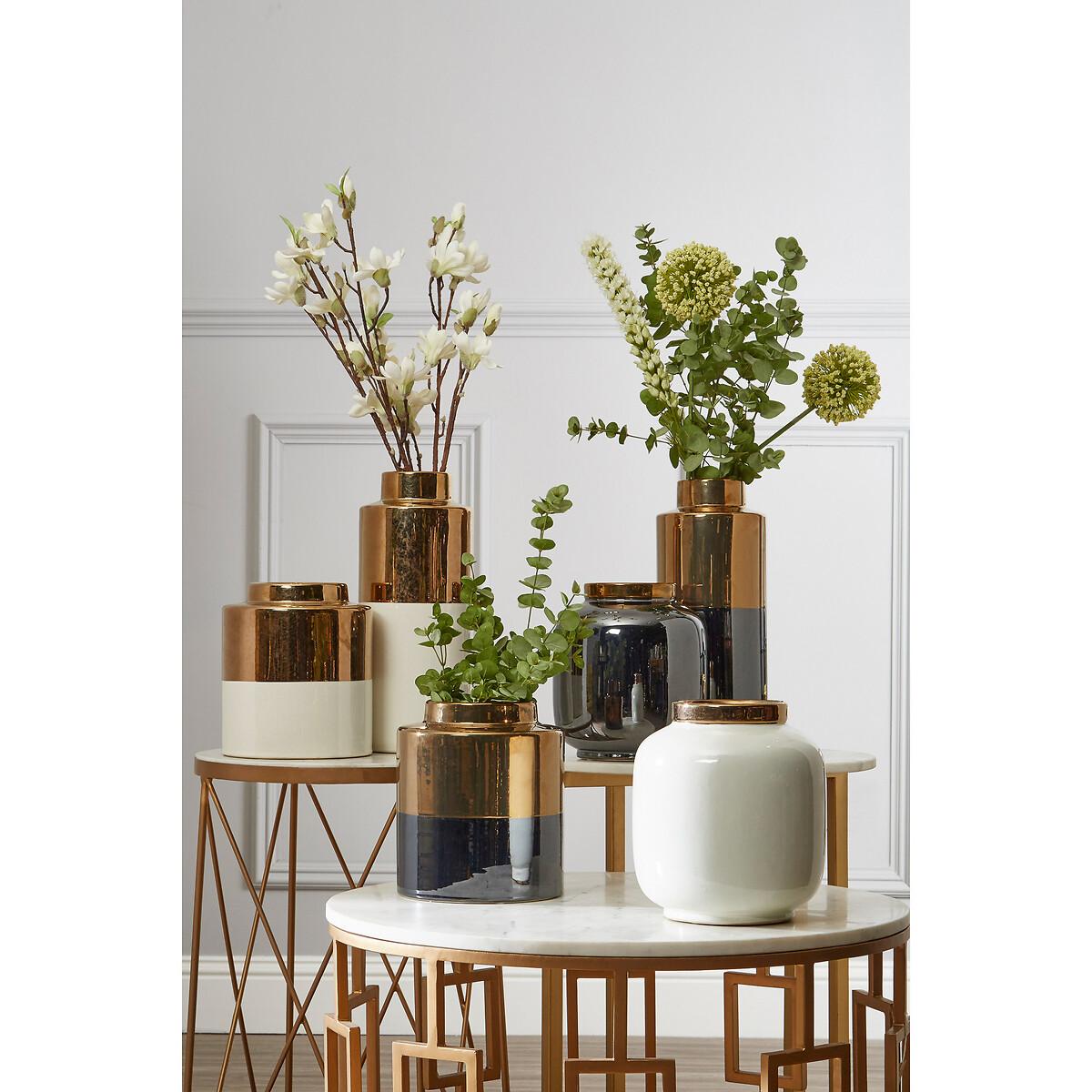 34cm Bronze and Grey Metallic Vase – image 3