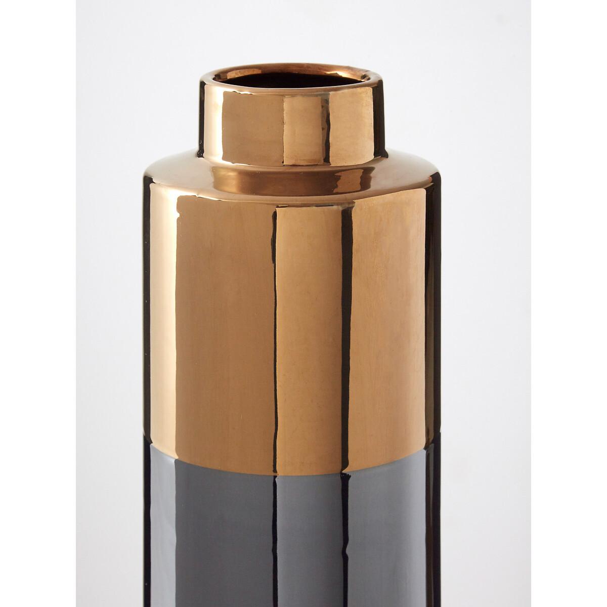 34cm Bronze and Grey Metallic Vase – image 4