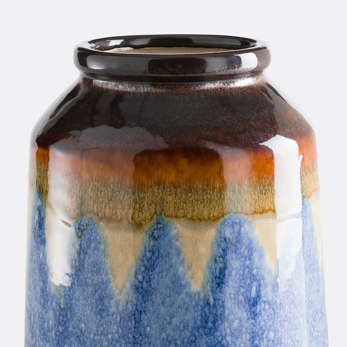 Zia Blue Ceramic Vase, 29cm High – image 3