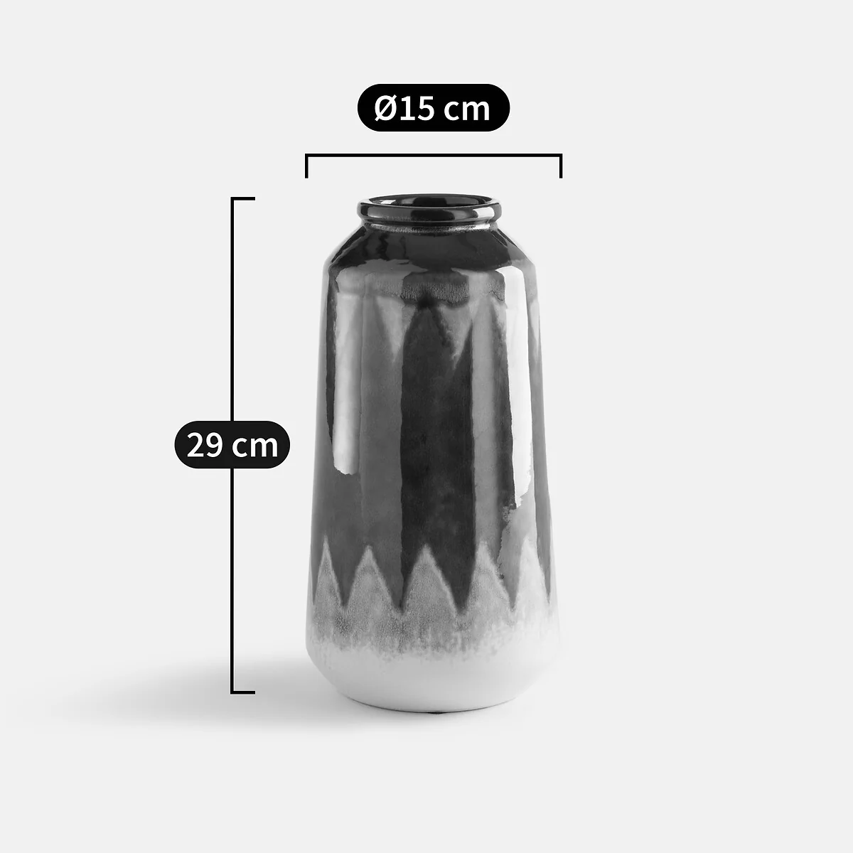 Zia Blue Ceramic Vase, 29cm High – image 5