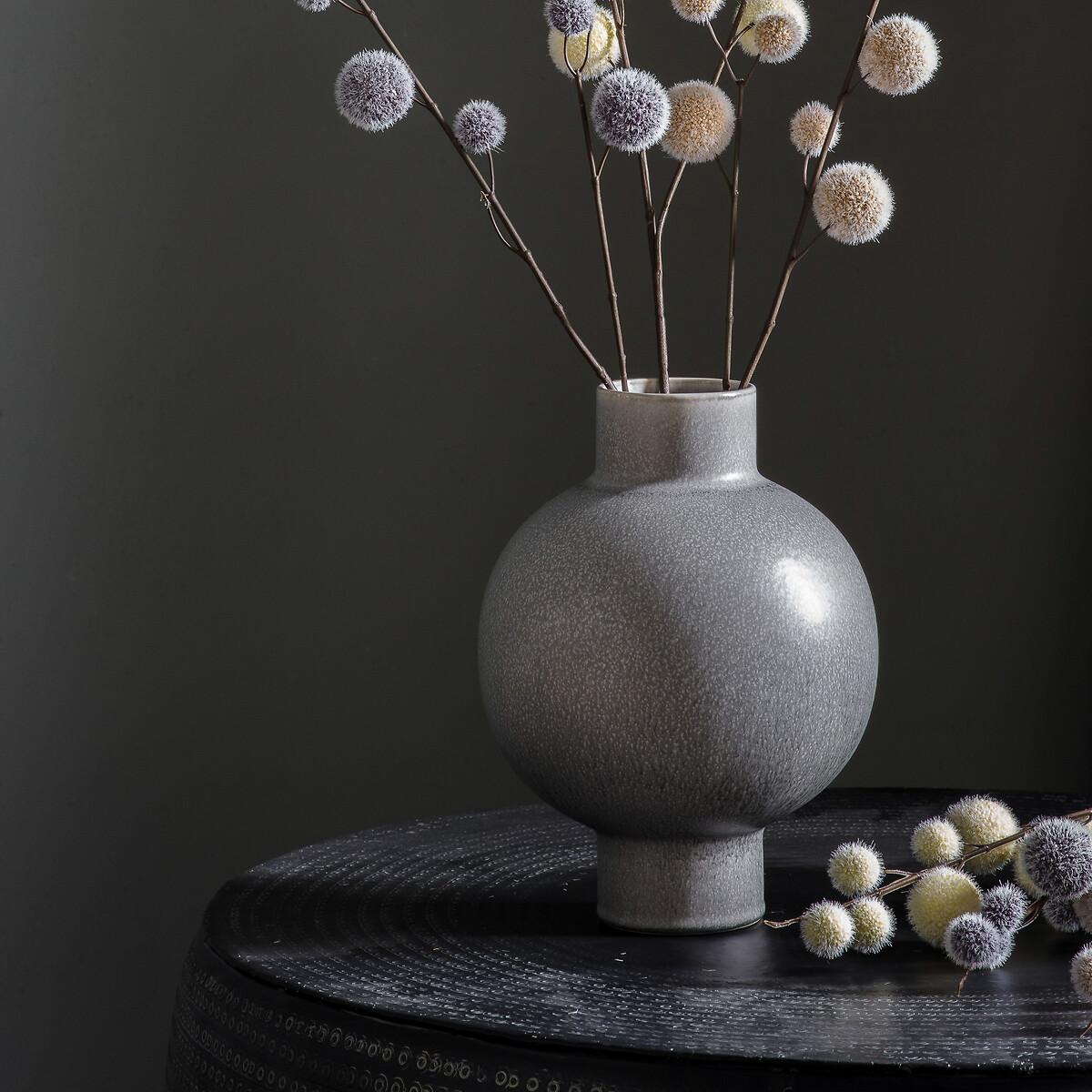 28cm Grey Ceramic Round Vase – image 2