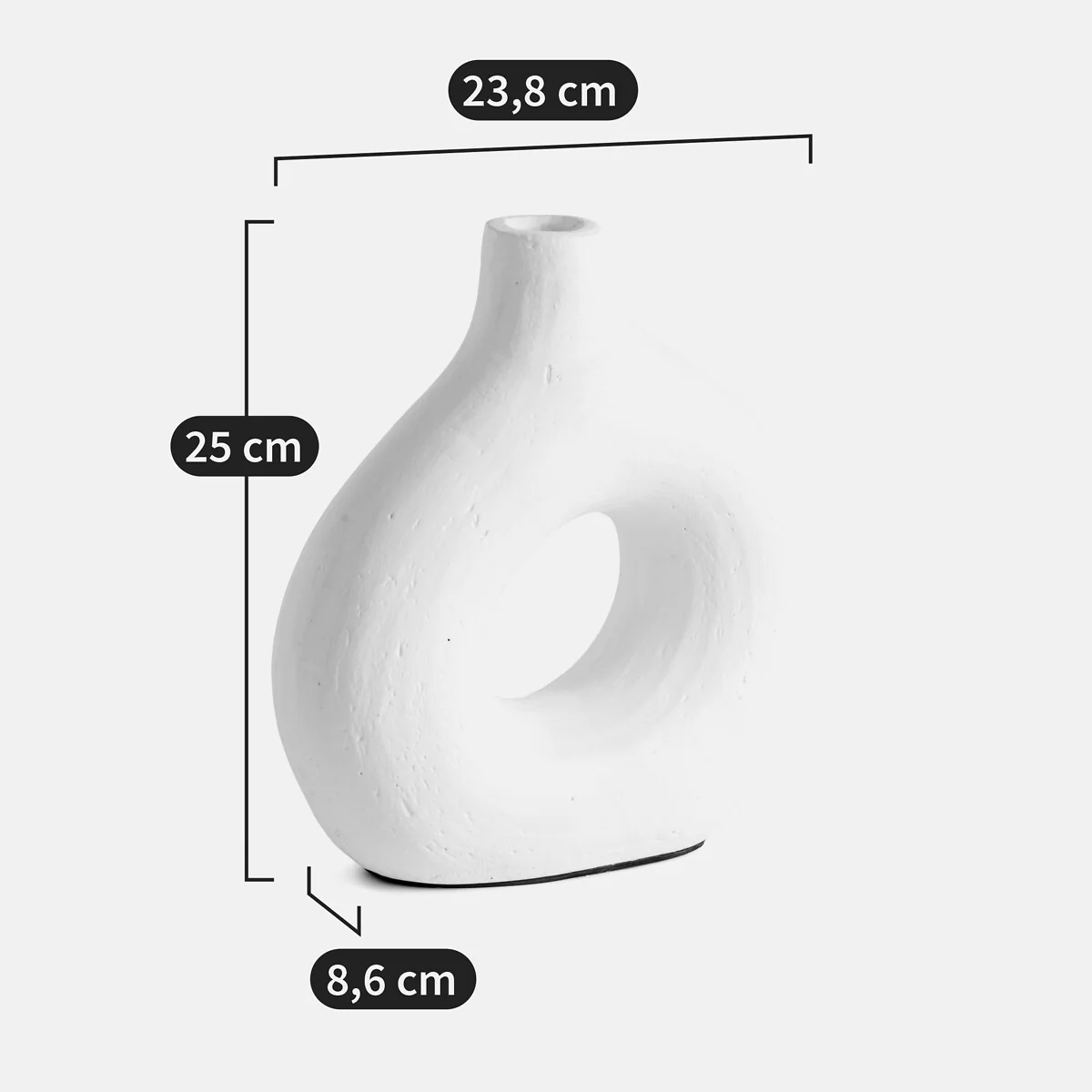 Kuro 25cm High Decorative Ceramic Vase – image 6